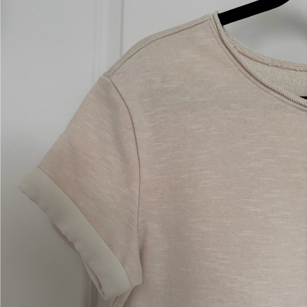 Sanctuary Cream Short Sleeve Layered Tee